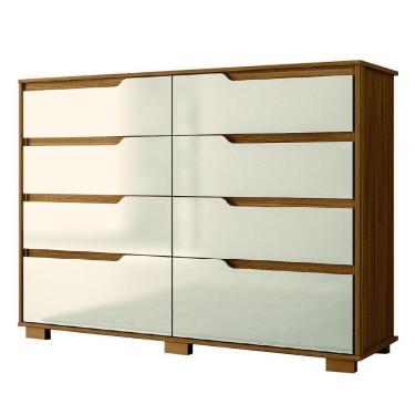 Imagem de Cômoda 8 Gavetas Geórgia Freijó/Off White Moval