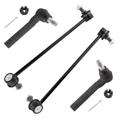 Imagem de BOXI (Conjunto de 4) 2x elos de extremidade da barra oscilante dianteira + 2x kit de hastes de direção externas dianteiras laterais do motorista e do passageiro apto para Nissan Quest 2004 2005 2006