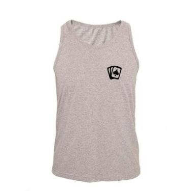 Imagem de Regata Masculina Algodão Cartas Baralho Estampada-Masculino