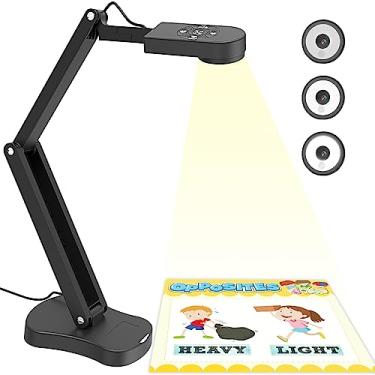 Imagem de PAKOTOO 8MP USB Visualiser & Document Camera for Teacher and Classroom for A3 A4 Size with Dual Mic, 3-Level LED Light, Up and Down, Left and Right Image Inversion, for Distance Teaching & LearningQ
