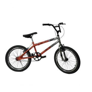 Imagem de Bicicleta Aro 20 Bmx Cross Free Style Cromada Com Laranja