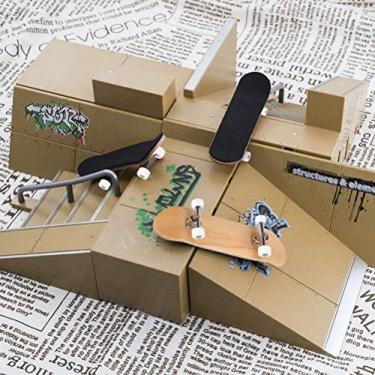 Imagem de Skate de Dedo Infantil Leve, Fácil de Jogar, Durável, Roda de Rolamento Profissional para Crianças (Branco)