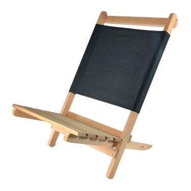 Imagem de Espreguiçadeira De Madeira Natural Para Piscina Jardim Varanda Área Externa Camping Preto - AMZ