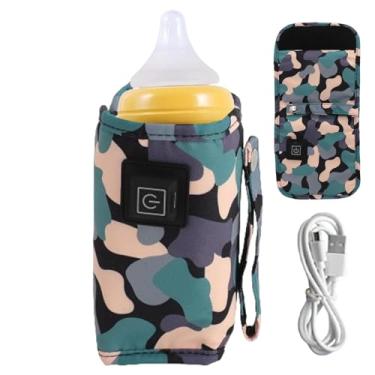 Imagem de Aquecedor de mamadeiras para carro, Aquecedor de mamadeiras portátil USB | Garrafa Aquecedora USB,de calor para bebidas de leite com aquecimento rápido para viagens, camping, compras ao ar livre