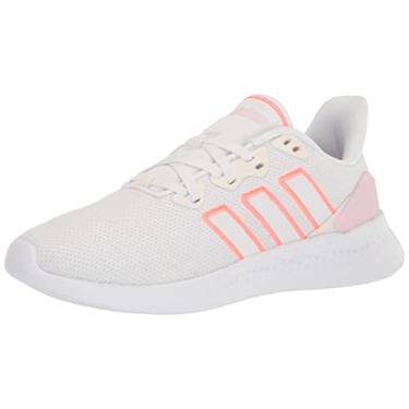 Imagem de adidas Tênis de corrida feminino Puremotion, Branco/vermelho ácido/branco giz, 10
