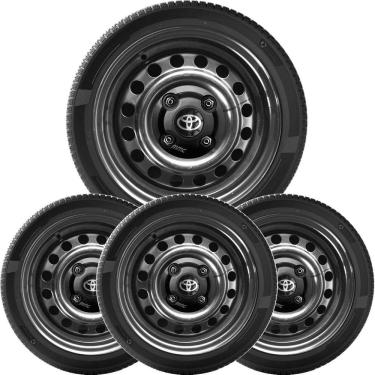 Imagem de 4Un Calota Centro Roda Etios Yaris Black Piano Com Logo