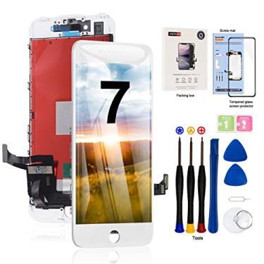 Imagem de EFAITHFIX Para iPhone 7 Substituição de Tela LCD Preta 4,7 polegadas Montagem de Quadro Display Digitalizador de Tela Touch 3D com Kit de Ferramentas de Reparo Protetor de Tela de Vidro Temperado para A1660, A1778, A1779 (Branco)