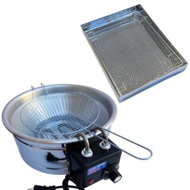 Imagem de Fritadeira Elétrica Industrial Tacho Redondo 5L com Escorredor - Prático (220, Volts)