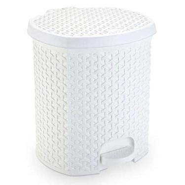 Imagem de Lixeira 6L Com Pedal Branca Cozinha/Banheiro/Escritório/Quarto do bebê