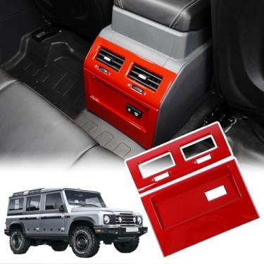 Imagem de Bekantogy Tampa de saída de ventilação de ar condicionado traseiro do carro compatível com INEOS Grenadier 2022-2024 apoio de braço central traseiro decoração de ventilação de ar moldura traseira