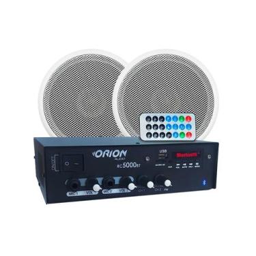 Imagem de Kit Receiver Orion + 2 Arandelas De Som Ambiente Embutir 55w