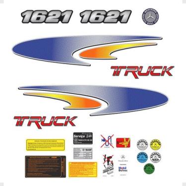 Imagem de Kit Adesivo 1621 Faixa Truck Caminhão Mercedes Benz Genérico - SPORTIN