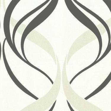 Imagem de Papel de parede Para Quartos E Sala Com Fundo Cinza E detalhes em Arab