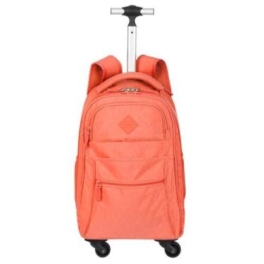 Imagem de Mochila Carrinho Sestini Rolling Grande 4 Rodas Escolar, Apricot