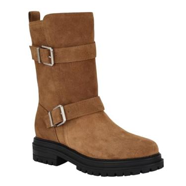 Imagem de Calvin Klein Bota feminina Galivan cano médio, Camurça natural média 101, 35