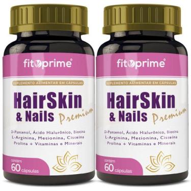 Imagem de Kit 2x Hair Skin & Nails Premium  D-pantenol Ácido Hialurônico 60 Cáps