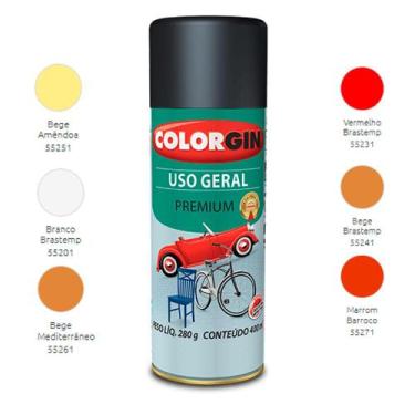 Imagem de Tinta spray uso geral vermelho brastemp 55231 colorgin 350ml - 000026