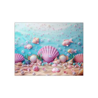 Imagem de Fundo Fotográfico 1,55 X 1,20 - Fundo do Mar Conchas Rosa 025 - Via Co