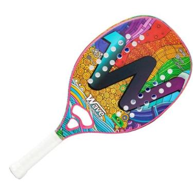 Imagem de Raquete de Beach Tennis Wave Super Power Colorida Carbono, Super Power