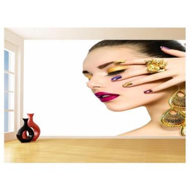 Imagem de Papel De Parede Salão De Beleza Maquiagem Make 3,5M Slb44 - Você Decor