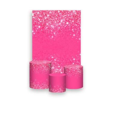Imagem de Painel De Festa Vertical 1,50 x 2,20 + Trio De Capas Cilindro - Efeito