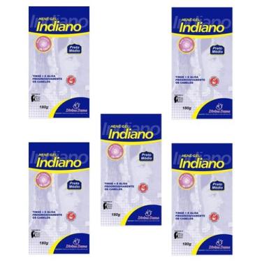 Imagem de Hene em Gel Divina Dama Indiano 07x180gr Preto Medio (Preto Natural) P
