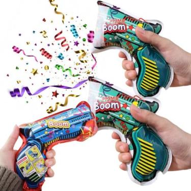 Imagem de Kit 3 Lança Confetes Inflavel Boom Estouro Colorido Festas - Pais e fi