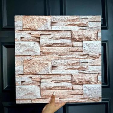 Imagem de 10 Placas Revestimento De Parede EPS Tijolinho Rústico Térmico 50cm - 