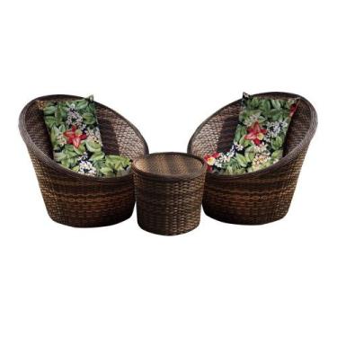 Imagem de Conjunto de Poltronas Fibra Sintética Bola - 2 Poltronas + 1 Mesa Cent