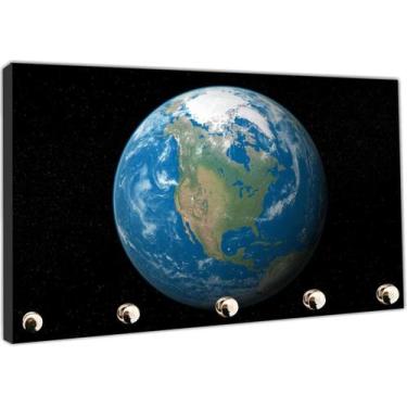 Imagem de Porta Chaves Universos Planetas Terra Galáxias Organizador Chaveiros -