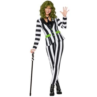 Imagem de Spirit Halloween Beetlejuice Adult Costume | Officially licensed | Beetlejuice Pinstripe Suit - Extra Large