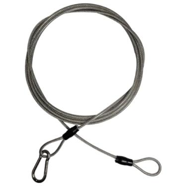 Imagem de SSACK 4 mm (5/81.3 cm) 1.0 m 1.0 m 1.5 m 2.0 m 3.0 m Cabo de segurança revestido de aço inoxidável trançado trava de bagagem, fio de segurança duplo loop leve (3 m)