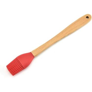 Imagem de Mini espátula de silicone, mini espátula resistente ao calor, colher de escova raspadora com cabo de bambu para raspar, colher de cozinha, conjunto de espátulas, cozinhar, assar e misturar, espátulas,