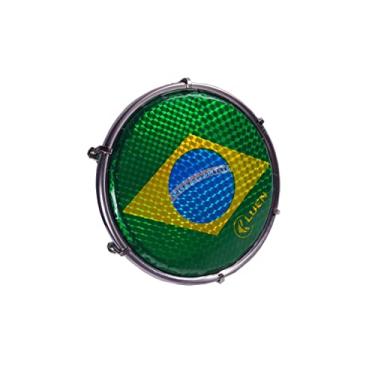 Imagem de Tamborim Abs Verde 6 Tarr Pele Holografica Bandeira