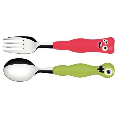 Imagem de Jogo De Talheres 2 Pcs Lirous Colorido Tramontina Verde/Vermelho, Verd