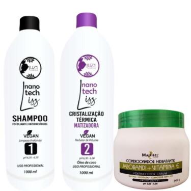 Imagem de Kit Ativo Cristalização Matizadora Juzy 1l + Mascara Jaburandi 500g Ma