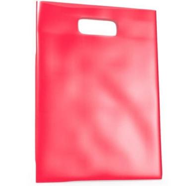 Imagem de 500 Sacolas plásticas Vermelha alça de boca de palhaço 20x30 - Lynx pr