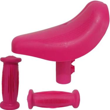Imagem de Selim Aro 12 Mais Manopla P/Bicicletas Nathor Banco Infantil, Rosa esc