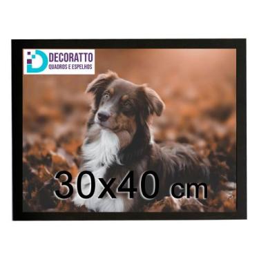 Imagem de Porta Retrato C/vidro 30x40 Moldura Preta Para fotos, diploma e decora