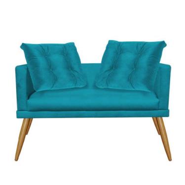 Imagem de Namoradeira Sofá Recamier Milena Confort Com Almofada Sala Recepção Es