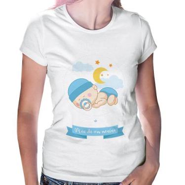 Imagem de Baby Look Mãe de um menino - Foca na Moda, Branco, G