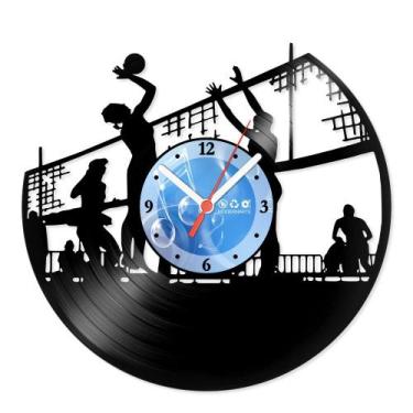 Imagem de Relógio De Parede Disco Vinil Esportes - Vôleibol - VES-131 - Modernar