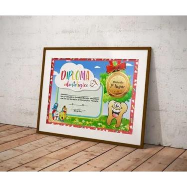 Imagem de Diploma Dental Odontológico Paciente Em 1º Lugar  14 Unidades - D-Expr