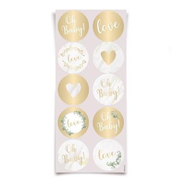 Imagem de Adesivo Redondo - Festa OH Baby Boy - 30 unidades - Cromus - Rizzo - C