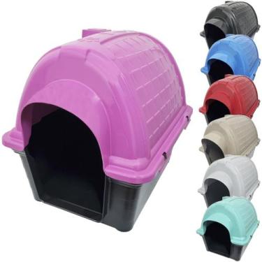 Imagem de Casa Casinha Cachorro Cães Protege Evita Frio Porte Pequeno Plástico I