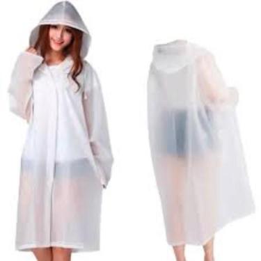 Imagem de Capa de chuva transparente unissex m - CLASSE