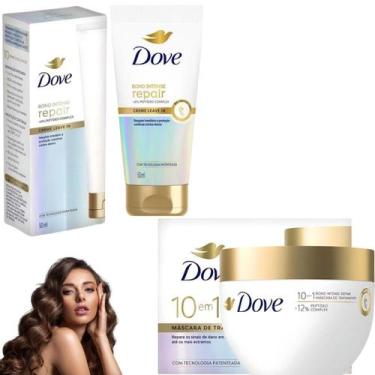 Imagem de Kit Dove Tratamento Repair Bond Intense Mascara e Leave In Repara Dano