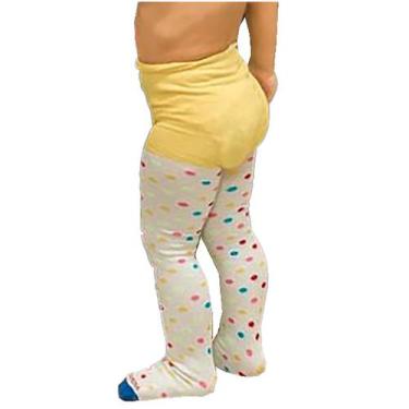 Imagem de Meia Calça Infantil Juvenil com Pé Fio 40: Kit 2 Unidades em Cores e E