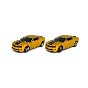 Imagem de Kit 2x Brinquedo Camaro Colecionável Amarelo - AP TOYS