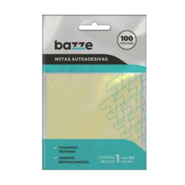 Imagem de Bloco Adesivo 76x76mm 100 Folhas Amarelo Bazze